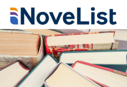 NoveList logo and photo of books