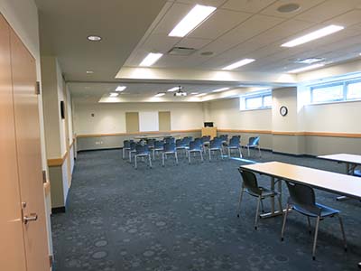 Room with chairs and tables