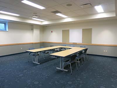 Room with tables and chairs