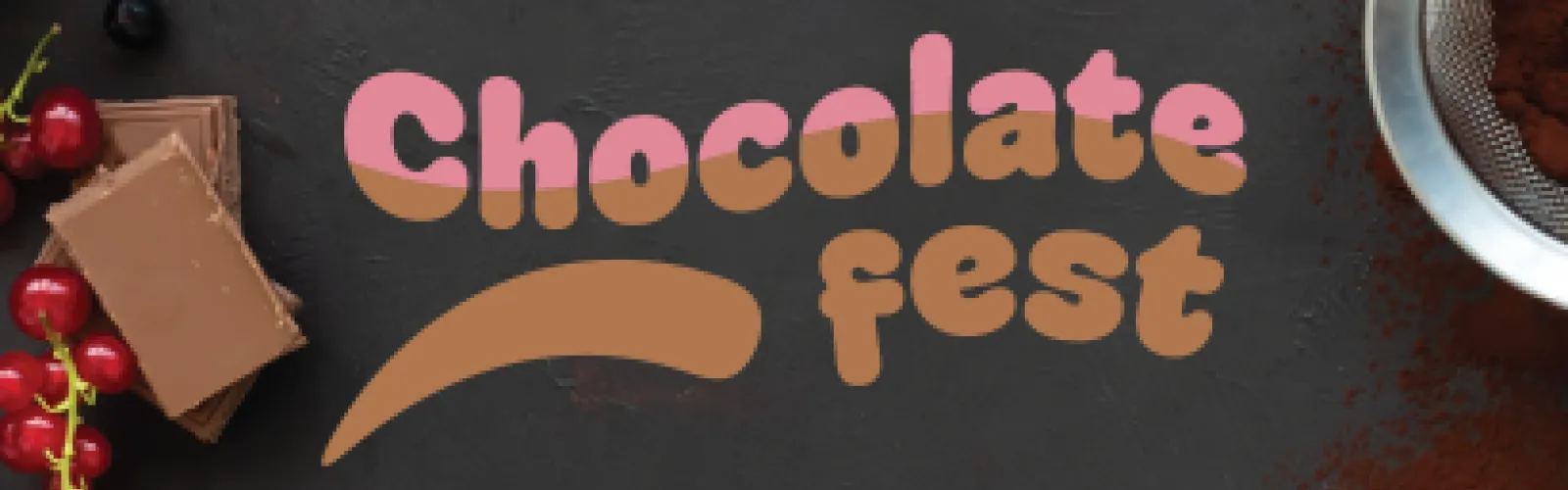 Chocolate Fest logo with chocolate