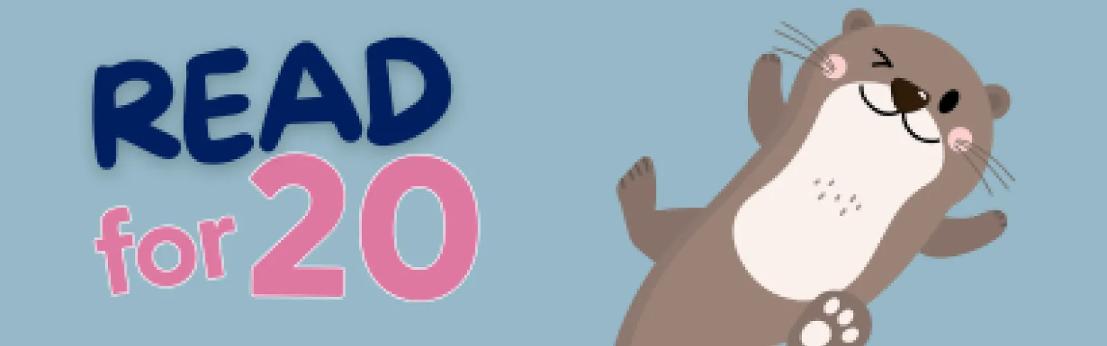 Read for 20 logo with Otter